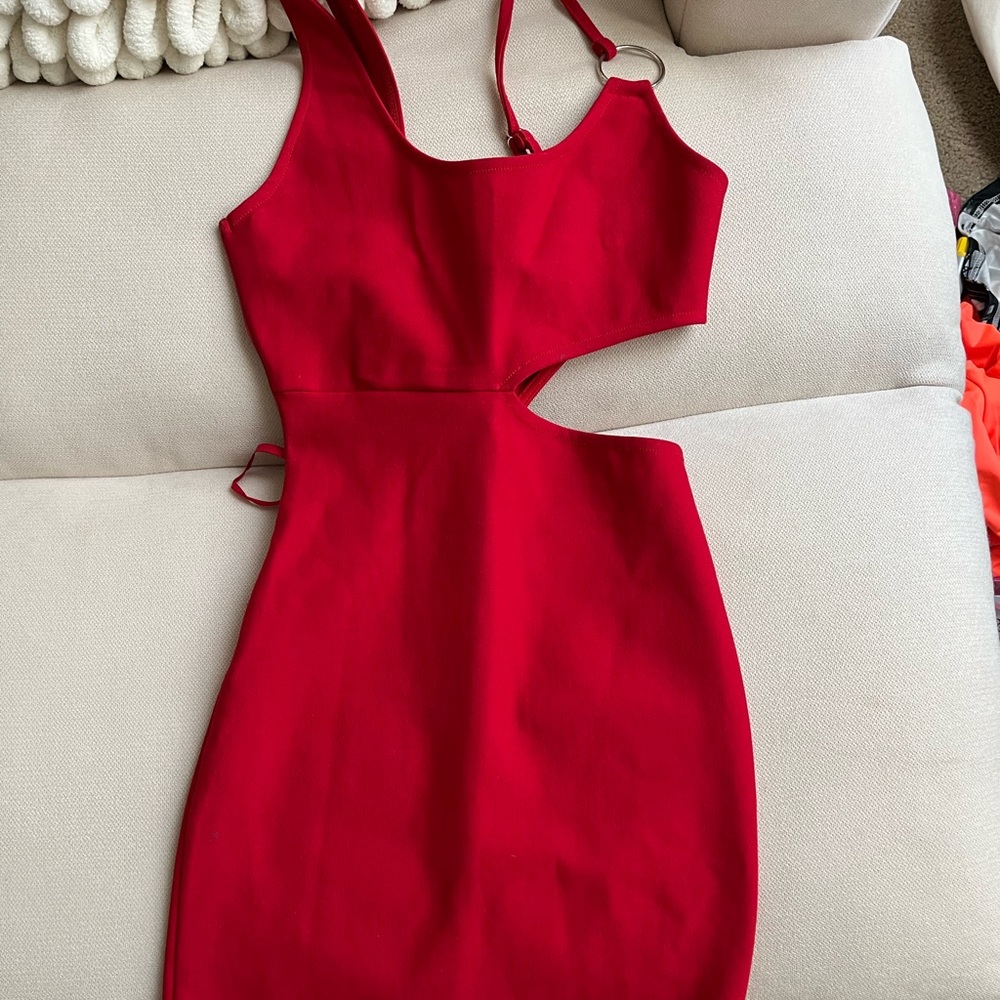 SUPERDOWN RED KEELY MINI DRESS SIZE XS